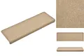 Treppenmatte Stufenmatte Treppenteppich Stufenteppich 15 Stk. 65x25 Cm Taupe