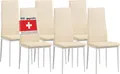 Albatros Esszimmerstühle MILANO 6er Set, Beige - Polsterstuhl mit Kunstleder-Bezug, Modernes Stilvolles Design am Esstisch - Küchenstuhl oder Stuhl Esszimmer mit hoher Belastbarkeit 110kg