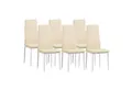 Albatros International Esszimmerstuhl Esszimmer Stühle 4 er Set MILANO, Stuhl Stühle Esszimmerstühle, Küche (6er Set, Beige, Kunstleder Bezug), Küchenstuhl Küchenstühle Essstühle für den Esstisch Ess Stühle