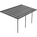 Juskys Terrassendach, Dunkelgrau, Metall, 556x300x300 cm, Sonnen- & Sichtschutz, Pavillons & Pergolas, Pergolas