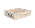 Novaliv Aufbewahrungsbox 30812-2x (2 St), Novaliv Holzkiste Vintage Weiß 30 x 25 x 8 cm Alte Ziegelform Holz Gro