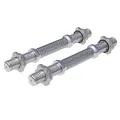 GORILLA SPORTS® Kurzhantelstangen - 2er Set, Länge 35cm, Ø 30mm, mit 4 Sternverschlüsse, Griff gerändelt, Verchromt, Silber oder Schwarz - Hantelstangen, Kurzhantel, Hantelgriffe