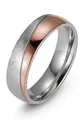 Trauring "Schmuck Geschenk "LIEBE" mit Vertiefung, ca. 7,0mm breit" edelstahlfarben-roségoldfarben 64