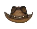 FoxOutdoor Strohhut Strohhut, "Tennessee", mit Hutband, braun-schwarz