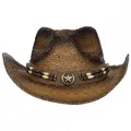 Fox Outdoor Strohhut mit Hutband Tennessee braun/schwarz Cowboyhut Westernhut