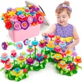 Blumengarten Spielzeug ab 3 Jahre Mädchen, Ostern geschenke kinder, Montessori Spielzeug Blumen Bausteine Motorikspielzeug, DIY Spielzeug ab 3 Jahre Mädchen Junge Geburtstags Geschenk Halloween