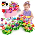 Blumenspielzeug DIY 134 Stück Blumenbausteine Montessori