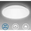Deckenleuchte Ø28,8 cm - 12W, 1200lm, LED, IP44, neutralweiß, weiß - Weiß