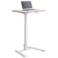 LEITZ Ergo Compact höhenverstellbarer Schreibtisch weiß rechteckig, A-Fuß-Gestell weiß 65,0 x 46,0 cm mit Prämie nach Registrierung