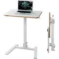 LEITZ Ergo Compact höhenverstellbarer Schreibtisch weiß rechteckig, A-Fuß-Gestell weiß 65,0 x 46,0 cm