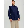 Jack & Jones Langarmhemd JPRBLAPARKER Slim Fit Hemd, atmungsaktiv, ideal für den Alltag Baumwolle, slim fit blau XXL