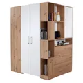 Eckschrank - Artisan Eiche - alpinweiß - begehbar Kleiderschrank Schrank