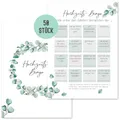 Things of Happiness 50x Hochzeitsbingo by Hochzeitsspiel für Gäste zum Kennenlernen | Hochzeitsspiel Gäste | Hochzeitsgeschenk-TIPP fürs Brautpaar (Grün Eucalyptus)