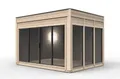 JVmoebel Gartenhaus Beige Mini Holzhaus für Garten und Camping, vielseitig nutzbar, (Camping Haus), Made in Europe