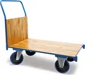 Wiltec Plattformwagen bis 600 kg 100x60 mm, Transportkarre mit Vollgummireifen, Bügelgriff und Bremse, Transportwagen