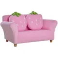 Kindersofa Kindersessel Sofa Couch Kinder Stuhl Kinderzimmer Softsofa Doppelsofa Einzelsofa(erdbeersofa) - Homcom