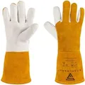 STAHLWERK Schweißerhandschuhe Arbeitshandschuhe Echtleder Hitzebeständig