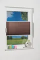 Khome Klemmfix-Plissee Palma 30 x 130 cm (B x L) Mokka Lichtschutz Moderne Crushed Optik