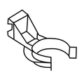 10 Stk. Hettich Sockelblendenhalter m.Clip Ku.schwarz ab 70mm z.Anschr. 61855