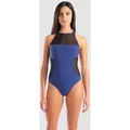 Badeanzug Damen arena Mesh Panels Swim Pro-Back - Navy - 36