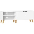 TV-MÖBEL 2 Fächer und 2 Türen weiß - L140 cm