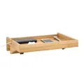 SoBuy Klemmregal fürs Bett mit Kabelführung - Bambus-Nachttisch für Bücher, Smartphones & Brillen, 36x25x9cm Natur NKD01-N