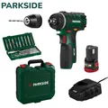 PARKSIDE PBSPA 12 E4 Akku-Bohrschrauber 12V mit Akku, Ladegerät, Bit-/Bohrerset