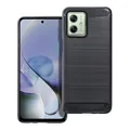 FÜR MOTOROLA MOTO G54 POWER - Premium CARBON Handy Tasche Case Hülle Schwarz