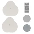 Navaris 2er Set Kieselgur Stein Untersetzer klein - Diatomaceous Tray Wasser absorbierend - Steinmatte für Badezimmer - Bad Unterlage - Weiß