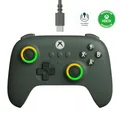 8bitdo Ultimate C Wired Controller for Xbox, RGB Lighting Fire Ring and Hall Effect Joysticks, Compatible with Xbox Series X|S, Xbox One, Windows 10/11 - Officially Licensed (Dark Green)