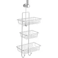 Duschcaddy Milano 3 Ablagen 2 Haken, Silber Glänzend, Stahl Chrom - Silber Glänzend - Wenko