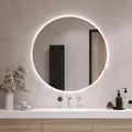 LED Badspiegel Badezimmerspiegel mit Beleuchtung Rundspiegel - Rund Ø40 cm - (Neutralweiß 4000K)
