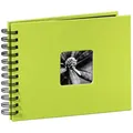 Hama 113676 Spiral-Album Fotoalbum "Fine Art" 24x17cm 50 schwarze Seiten Kiwi