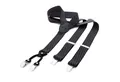 DonDon Hosenträger DonDon® Herren Hosenträger breit 4 Clips mit Leder in Y-Form elastisch (1-St) Y-Form, verstellbar mit Clipverschluß, elastisch