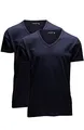 Jack & Jones Herren V-Neck T-Shirt Basic 12059219 2er Pack, Größe:L;Farbe:navy blue