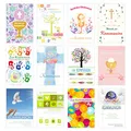 Edition Seidel Set 12 Kommunionskarten mit Umschlag - Glückwunschkarte zur Kommunion - Kommunionskarte - Set Kartenset (Klappkarten mit Briefumschlag)