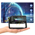 Beamer【Elektrischer Fokus & Auto Keystone & 360°Drehbar】 Mini Beamer, WiFi6 Bluetooth5.2 Projektor, 1080P HD Beamer Klein Heimkino, ONOAYO Beamer Handy mit Leisem Verstellbarem Ständer und 70% Zoom