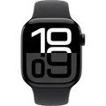 Watch Series 10, Smartwatch schwarz (glänzend), Aluminium, 42 mm, Sportarmband schwarz M/L, Cellular