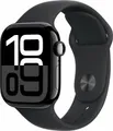 Apple Watch Series 10 GPS + Cellular 42mm Aluminium diamantschwarz mit Sportarmband M/L schwarz