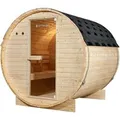 Artsauna Fasssauna Spitzbergen 180 cm für 4 Personen mit 6 kW Saunaofen