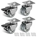 50mm Möbelrollen mit bremse - 4er Set Schwerlastrollen (2 mit Bremsen und 2 ohne) - Strandkorbrollen mit 400kg Gesamtkapazität - für Paletten, Strandkorb, Sitzecke, Lounge