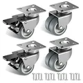 Möbelrollen 50mm Sicherheitsbremse Schwerlastrollen 4er Set TPR