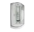 HOME DELUXE Dampfdusche WHITE PEARL - 120 x 80 cm Links, BxT: 120x80 cm, ESG-Vollverglasung, Regendusche, Duschtempel, Fertigdusche, Dusche, Duschkabine Komplett