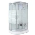 Deluxe Dampfdusche WHAWP-120-DD-L 120x80 (links) mit Dampf Duschwanne Dusche