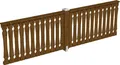 SKAN HOLZ Brüstung Balkonschalung 335 x 96 cm, Fichte, lasiert in Nussbaum