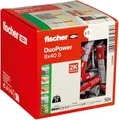 fischer DuoPower 8x40 S 2K Dübel mit Schrauben Ø 8 mm x 40 mm, 50 Stück