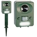 Exbuster Ultraschall-Solar-USB-Tierschreck mit Blitzlicht und PIR-Sensor, IP44