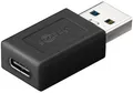 wentronic USB 3.0 SuperSpeed-Adapter, USB-A auf USB-C, schwarz