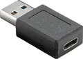 USB 3.2 Gen 1 Adapter, USB-A Stecker > USB-C Buchse (schwarz