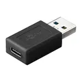 Goobay 45400 2 in 1 Superspeed Adapter USB 3.0 (Typ A) auf USB-C, verwandelt den USB 3.0 Anschluss in einen USB-C Anschluss, schwarz